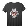 Japanisches Kitsune Masken-Shirt im Cyberpunk-Stil mit Fox, Ninja und Oni – Futuristische Anime-Designs, Kawaii Monster & Geschenk für Japan-Fans