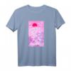 Vaporwave Japanisch Kranich T-Shirt mit Hokusai Kunst - Pastellfarbenes Kawaii Design für Streetwear und Teenager