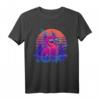 Owlsome - Owl Eule Awesome Vogel Retrowave T-Shirt mit Sonnenbrille für Fans von Outrun, Synthwave und 80er Retro-Ästhetik
