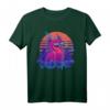 Owlsome - Owl Eule Awesome Vogel Retrowave T-Shirt mit Sonnenbrille für Fans von Outrun, Synthwave und 80er Retro-Ästhetik