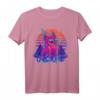 Owlsome - Owl Eule Awesome Vogel Retrowave T-Shirt mit Sonnenbrille für Fans von Outrun, Synthwave und 80er Retro-Ästhetik