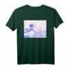 Ästhetik Pastell Rosa Lila T-Shirt mit großer Welle vor Kanagawa - Kawaii Japanisch Streetwear im Vintage Retro Stil
