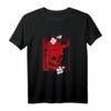Japanisch Damon Art Face Skull Devil Oni Harajuku Aesthetic T-Shirt – Minimalistische Streetwear für Otaku, Anime Fans & Japan-Liebhaber