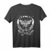 Honey Bee Moon Phasen Kristalle Gothic Punk Style Langarmshirt – Handgezeichnete Illustration mit Mond, Lavendel & Kristallen