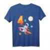 Kinder Astronaut T-Shirt zum 4. Geburtstag – Lustiges Weltraum Outfit für Jungen und Mädchen, ideales Geschenk für kleine Raumfahrer