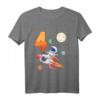Kinder Astronaut T-Shirt zum 4. Geburtstag – Lustiges Weltraum Outfit für Jungen und Mädchen, ideales Geschenk für kleine Raumfahrer