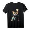 Süße Astronauten-Katze im Weltall mit Mond im Hintergrund T-Shirt – Perfektes Geschenk für Katzen- und Science Fiction Fans