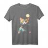 Süße Astronauten-Katze im Weltall mit Mond im Hintergrund T-Shirt – Perfektes Geschenk für Katzen- und Science Fiction Fans