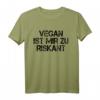 Vegan ist Zu Riskant HapKitten Kraftsport T-Shirt – Humorvolles Fitness-Outfit für Workout, Trainer & Kraftsportler