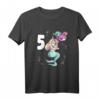 Kinder Meerjungfrau T-Shirt zum 5. Geburtstag für Mädchen - Lustiges Geburtstagsgeschenk für Tochter & Kindergeburtstag