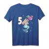 Kinder Meerjungfrau T-Shirt zum 5. Geburtstag für Mädchen - Lustiges Geburtstagsgeschenk für Tochter & Kindergeburtstag