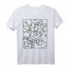 T-Shirt zum Bemalen mit lustigem Monster für Jungs und Mädchen - Kreatives Bastelshirt für Kindergeburtstag & Bastelparty