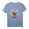 Niedlicher großer Regenbogen-Teddybär mit Stacheldraht-Gesicht T-Shirt – Perfekt für Festival, Alltag & Mode für coole Jungs, Schüler und Rap-Fans