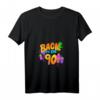Damen Back to the 90s Graffiti T-Shirt mit V-Ausschnitt – Nostalgisches 90er Jahre Kostüm & Geschenk für Kinder und Erwachsene