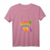 Damen Back to the 90s Graffiti T-Shirt mit V-Ausschnitt – Nostalgisches 90er Jahre Kostüm & Geschenk für Kinder und Erwachsene