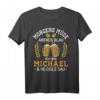 Lustiges Michael T-Shirt - Morgens Müde Abends Blau Spruch Geschenk für Geburtstag, Vatertag & Weihnachten