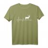 Hirsch Herzschlag Rothirsch Geweih T-Shirt für Jäger und Naturfreunde – Perfekte Geschenkidee für Jäger & Tierliebhaber
