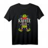 Kaffeelfe Weihnachtsoutfit für Familie - Lustiges Partnerlook T-Shirt mit Elfenmütze, Socken & Schneeflocken für Heiligabend & Familienfeiern