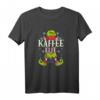 Kaffeelfe Weihnachtsoutfit für Familie - Lustiges Partnerlook T-Shirt mit Elfenmütze, Socken & Schneeflocken für Heiligabend & Familienfeiern
