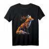 Fuchs Schmetterling Motiv Kunst Tier T-Shirt – Perfekt für Fuchsliebhaber und Tierfreunde