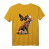 Fuchs Schmetterling Motiv Kunst Tier T-Shirt – Perfekt für Fuchsliebhaber und Tierfreunde