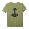 Wikinger Nordische Mythologie Thor Hammer Mjölnir T-Shirt – Heilige Symbole, Odin Raben & Asgard für Mythologie-Fans