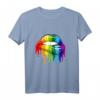 LGBT Regenbogen Kussmund T-Shirt - Gay CSD Geschenk für Pride, Gleichberechtigung & Regenbogenparaden
