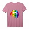 LGBT Regenbogen Kussmund T-Shirt - Gay CSD Geschenk für Pride, Gleichberechtigung & Regenbogenparaden