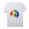 LGBT Regenbogen Kussmund T-Shirt - Gay CSD Geschenk für Pride, Gleichberechtigung & Regenbogenparaden