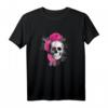 Gothic Elegance T-Shirt mit Totenkopf und Blumen – Dunkles Halloween Style für Frauen, die anders sind