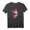 Gothic Elegance T-Shirt mit Totenkopf und Blumen – Dunkles Halloween Style für Frauen, die anders sind