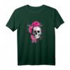 Gothic Elegance T-Shirt mit Totenkopf und Blumen – Dunkles Halloween Style für Frauen, die anders sind