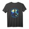 Hippie Imagine All The People Living Life In Peace T-Shirt – Retro Vintage Geschenk für Friedens-, Love- & Umweltaktivisten, Festivals & 70er Style