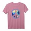 Hippie Imagine All The People Living Life In Peace T-Shirt – Retro Vintage Geschenk für Friedens-, Love- & Umweltaktivisten, Festivals & 70er Style
