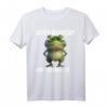 Guten Morgen? Ganz dünnes Eis! Lustiges Frosch T-Shirt mit Spruch für Morgenmuffel, Nachtschichtarbeiter & Tierliebhaber