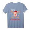 HapKitten T-Shirt - Weihnachts Rentier mit Merry Christmas Schriftzug & Schneeflocken für Familie, Freunde & Partnerlook