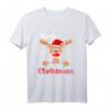 HapKitten T-Shirt - Weihnachts Rentier mit Merry Christmas Schriftzug & Schneeflocken für Familie, Freunde & Partnerlook