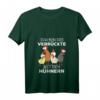 Damen T-Shirt 'Ich bin die Verrückte mit den Hühnern' - Lustiges Bauernhof- und Hühnerliebhaberinnen Shirt mit V-Ausschnitt