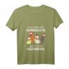 Damen T-Shirt 'Ich bin die Verrückte mit den Hühnern' - Lustiges Bauernhof- und Hühnerliebhaberinnen Shirt mit V-Ausschnitt