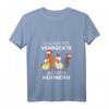 Damen T-Shirt 'Ich bin die Verrückte mit den Hühnern' - Lustiges Bauernhof- und Hühnerliebhaberinnen Shirt mit V-Ausschnitt