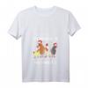 Damen T-Shirt 'Ich bin die Verrückte mit den Hühnern' - Lustiges Bauernhof- und Hühnerliebhaberinnen Shirt mit V-Ausschnitt