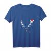 Damen Rentier Rudolph Weihnachts-T-Shirt mit roter Nase - Originelle Geschenkidee für Weihnachten, Familienfeiern & Festtage