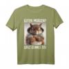 Guten Morgen Ganz dünnes Eis Kaffee Spruch T-Shirt - Witziges, ironisches Katzen Statement für Morgenmuffel, Schichtarbeiter & Humorvolle Geschenke