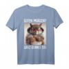 Guten Morgen Ganz dünnes Eis Kaffee Spruch T-Shirt - Witziges, ironisches Katzen Statement für Morgenmuffel, Schichtarbeiter & Humorvolle Geschenke