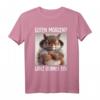 Guten Morgen Ganz dünnes Eis Kaffee Spruch T-Shirt - Witziges, ironisches Katzen Statement für Morgenmuffel, Schichtarbeiter & Humorvolle Geschenke