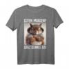 Guten Morgen Ganz dünnes Eis Kaffee Spruch T-Shirt - Witziges, ironisches Katzen Statement für Morgenmuffel, Schichtarbeiter & Humorvolle Geschenke