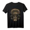 65. Geburtstag Geschenk für Mann - Mythos und Legende Jahrgang 1958 T-Shirt | Vintage Geburtstagsshirt für Männer