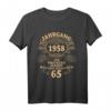 65. Geburtstag Geschenk für Mann - Mythos und Legende Jahrgang 1958 T-Shirt | Vintage Geburtstagsshirt für Männer