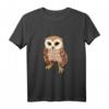 Eule Kauz Kinder T-Shirt mit süßer Eulenzeichnung – Perfekt für Eulenfans, Natur- und Tierliebhaber, ideal als Geschenk für Kinder