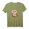 Eule Kauz Kinder T-Shirt mit süßer Eulenzeichnung – Perfekt für Eulenfans, Natur- und Tierliebhaber, ideal als Geschenk für Kinder